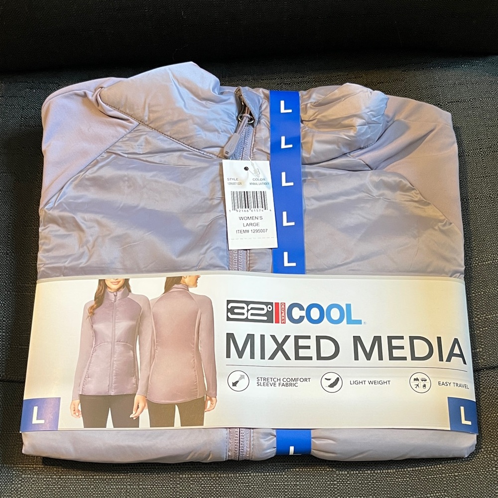 32 Degrees Cool Mixed Media Jacket in Light Purple